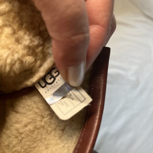 Ugg Belcloud Duck Boot Tall Sheepskin Shearling Lined Size 6.5 37.5 Brown 1900 - Picture 13 of 16